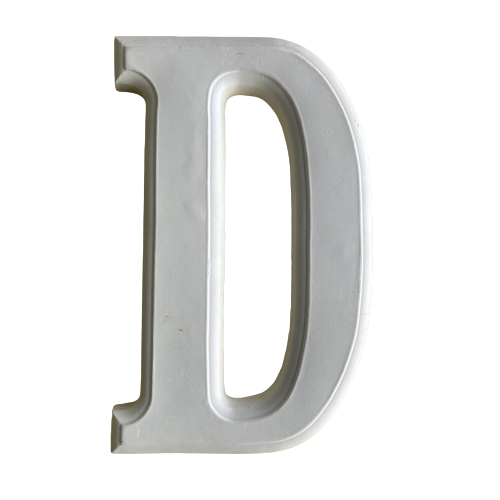 Letter D Plaque | Plaster Carousel
